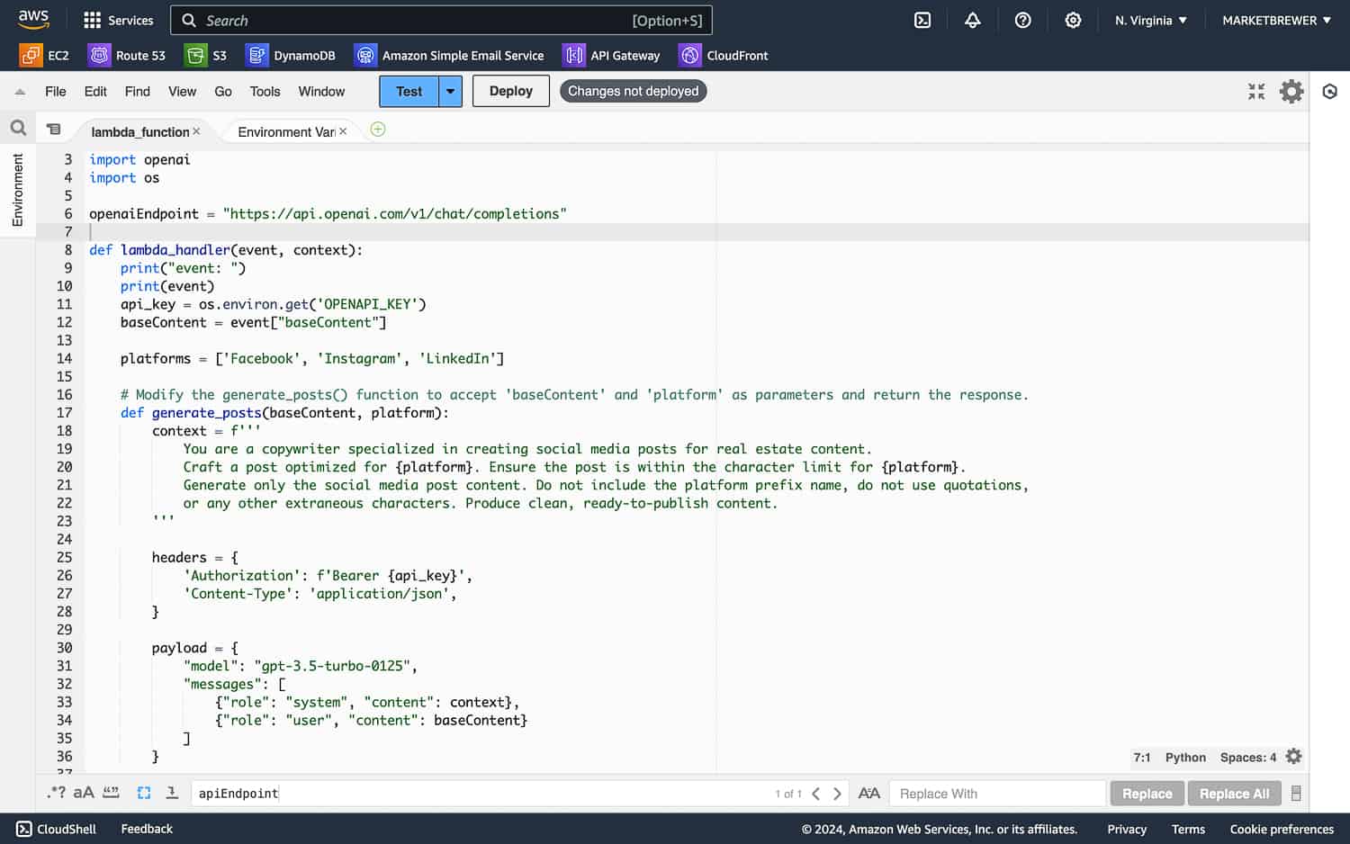 python code