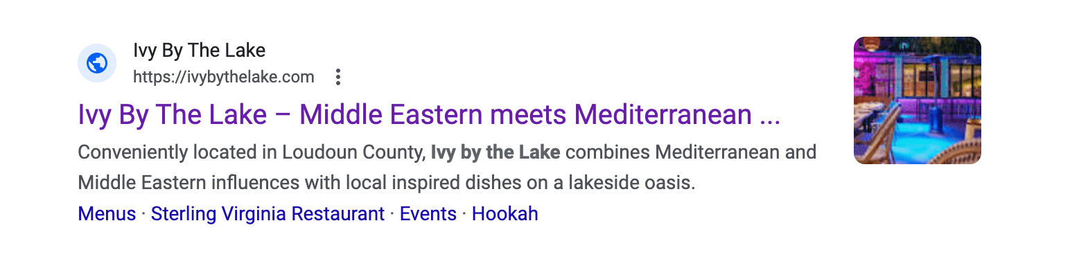 google search result